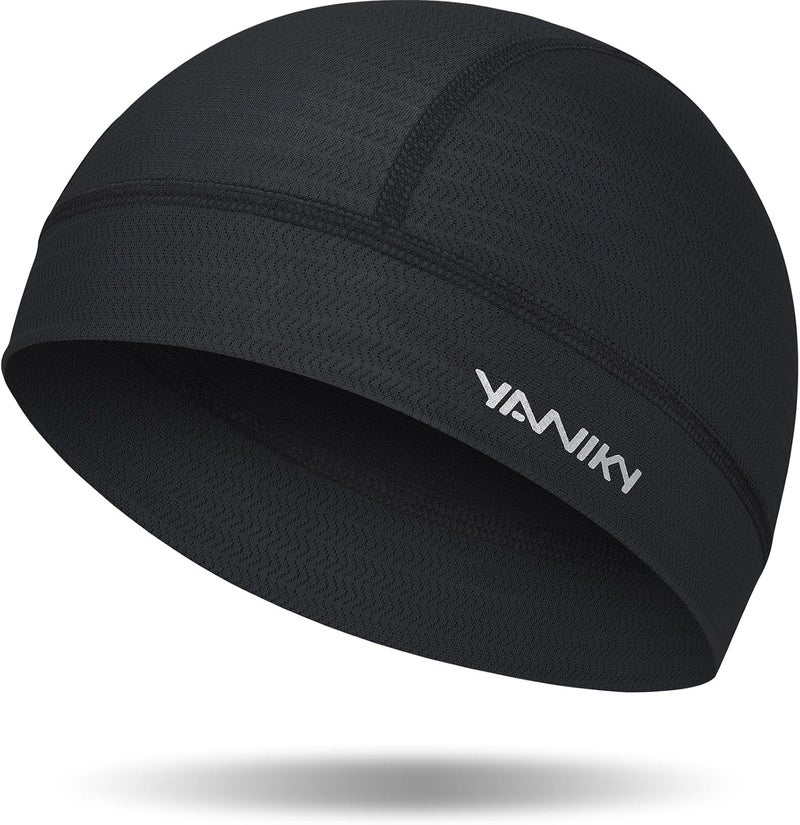 YANIKY Skull Cap Helmet Liners for Men- Soft Elastic Cycling Cap Motorcycle Skull Cap Beanie Wicking Cap Bicycle Running Hats - Image 1
